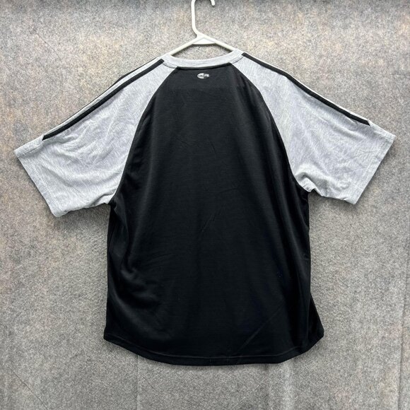 Adidas Shirt Men Large Grey Black Crewneck Training Polyester Soccer Jersey - Picture 2 of 11